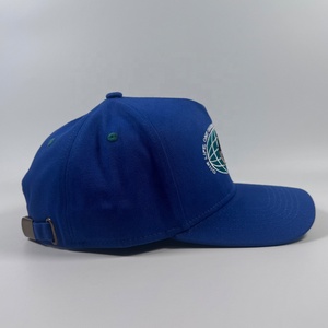 OEM alta corona di cotone colorato Unisex 5 pannello strutturato a tesa curva Snapback cappello personalizzato ricamo Design buffi cappellini da Baseball - Product Image 5