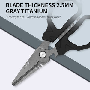 กรรไกรตกปลา KLIFISHING พร้อมใบมีดสแตนเลส ด้ามจับยางและพลาสติก พร้อมปลอกป้องกัน - Product Image 4