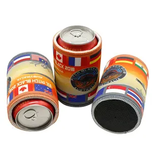 Custom Portable Neoprene Can Cooler 12oz Foldable Rainbow Cold Sleeve Thermal Insulation Beer Bottle Coozies For Cans Kola Can