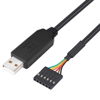 Kabel Konverter Serial USB ke TTL-232R-3V3 5v dengan Chipset FTDI FT232RL