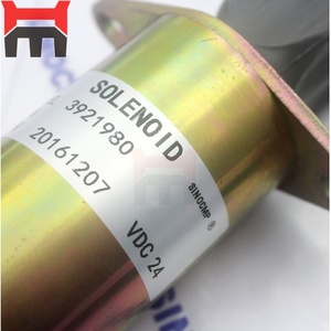 <b>12V</b> 24V FLAMEOUT ENGINE STOP <b>SWITCH</b> SOLENOID (Metal) for Construction Machinery OEM 3935649 - Product Image 2