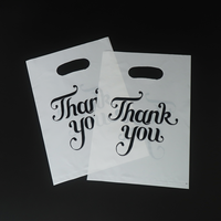 Sacs de courses à pois sur toute la surface, grands sacs en plastique pour bijouterie, emballage cadeau, vente chaude, impression noire, sac d'épicerie personnalisé en HDPE