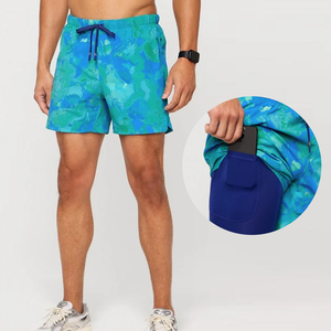 Pantalones Cortos Deportivos para Hombre, Diseño Personalizado OEM 2025, Logotipo Personalizado, Estilo Vintage, Casuales, Cintura Elástica, Transpirables, de Secado Rápido, 100% - Product Image 1