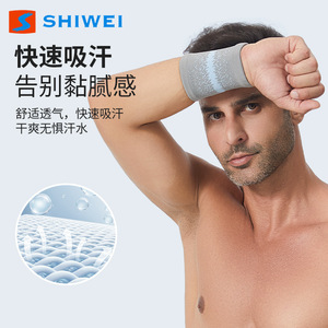 Shiwei Breathable Sweat Absorbing Wrist Brace For Men Women Sports <b>Badminton</b> Universal Fit - Product Image 1