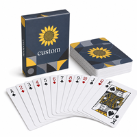 Cartes à jouer promotionnelles personnalisées pour événements professionnels, avec pelliculage mat et vernis sélectif UV, idéales pour la réseautage et les cadeaux d'entreprise