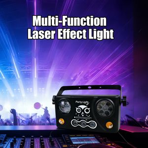 ไฟดิสโก้ 5in1 ซูเปอร์ดิสโก้ปาร์ตี้ไลท์ เมจิกบอล RGBW เลเซอร์ สโตรบ แพทเทิร์น DMX512 IP20 สำหรับบาร์ ดีเจ งานวันเกิด ไฟเวที CRI สูง - Product Image 2