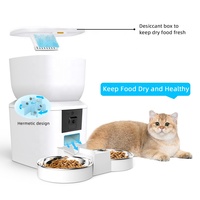 Distributeur automatique de nourriture pour animaux de compagnie 4L 7L 5G WiFi Caméra double bol Tuya App Control Chat Chien Distributeur de nourriture pour animaux de compagnie Mangeoire intelligente pour animaux de compagnie avec caméra