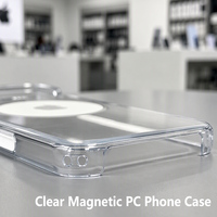 Étui magnétique transparent personnalisé en PC de 2,0 mm pour iPhone 18 Pro Max, anti-jaunissement, officiel 1:1, antichoc, vente en gros aux États-Unis
