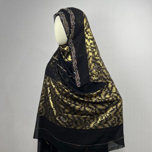 Hijab da Preghiera Personalizzato SIWEN, Taglia Grande 200*100cm, Tessuto <span class=keywords><strong>Dorato</strong></span> in Chiffon, Voile e Garza, Scialli Islamici con Pietre per Donne Musulmane - Product Image 6