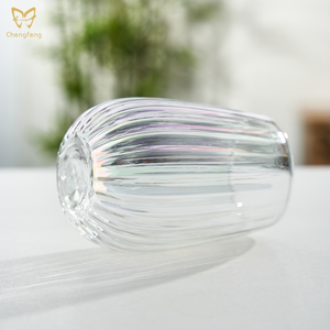 New Design Colorful Stripe Drinking Glasses Stemless <strong>Wine</strong> Glasses Milk Juice Water <strong>Tumbler</strong> - Product Image 3