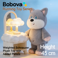 Peluche Schnauzer lestée en coton PP Bobova, douce pour la peau, moelleuse, anti-stress, apaisante, décoration d'intérieur, souvenir
