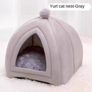 Cama para Gatos con Forma de Domo de Tela Cerrada, Universal para las Cuatro Estaciones, Cálida para Invierno, Casa para Gatos, Caseta para Gatitos, Suministros Cálidos para Mascotas - Product Image 6