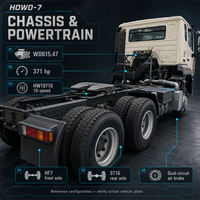 Camion tracteur diesel Sinotruk Howo7 6X4 d'occasion, 380 CV, conduite à gauche, avec suspension pneumatique et caméra arrière pour le transport