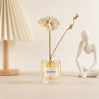 Bouteille diffuseur de parfum en verre vide à base épaisse, col court, 50ml, 130ml, 500ml, personnalisable avec logo, emballage pour parfum