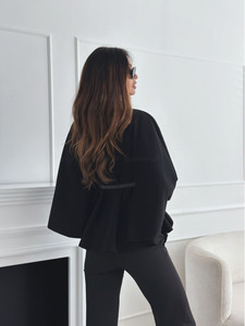 Manteau Cape Élégant d'Hiver pour Femme, Tendance Décontractée, Couleur Unie, Ceinture à la Taille, Veste en Laine - Product Image 2