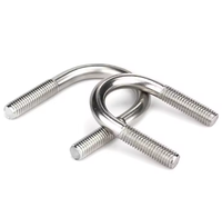 Collier de serrage en U en acier inoxydable zingué de haute qualité, sur mesure, vente en gros d'usine, avec boulon carré, finition brute