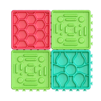 Nouvelle conception d'accessoires pour animaux de compagnie, distributeur de nourriture pour animaux de compagnie, distributeur de nourriture pour chien, puzzle pour chien, 4 plaques, distributeur de nourriture lent pour chien