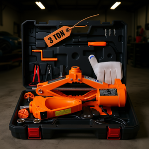 Cric électrique Vevor 3 tonnes 12V hydraulique avec clé à chocs et doubles étriers en acier - Product Image 2