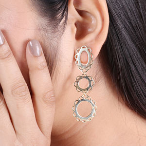 Pendientes Elegantes de Plata de Ley Chapados en Oro de 18k de Alta Calidad para Bodas, Compromisos, Aniversarios y Fiestas - Product Image 2