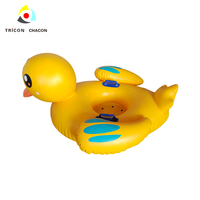 Jouets d'anneaux de piscine appropriés à la plage de tube de piscine de canard jaune gonflable mignon