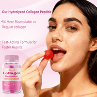 Gummies de collagène OEM ODM pour cheveux, peau et ongles – Protéines de collagène multiples (types I, II, III, V, X) avec biotine et vitamine C