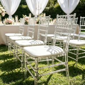 Wholesale Wedding Event <b>Stackable</b> Clear Crystal Chiavari Tiffanie Banquet <b>Chair</b> Outdoor Party Transparent Acrylic <b>Chairs</b> - Product Image 1