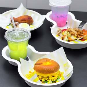 Food Grade Eco-Friendly Greaseproof Coated PE Absorbent Sandwich <b>Wrapping</b> <b>Paper</b> Disposable <b>Burger</b> Takeaway Square Packing Pad - Product Image 4