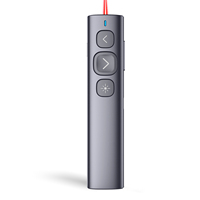 Présentateur sans fil N95 BLE personnalisable avec laser rouge, récepteur Bluetooth et USB, portée de 100 m, pointeur laser pour PowerPoint/Keynote