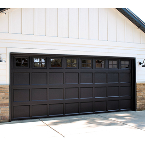 Porte de <span class=keywords><strong>garage</strong></span> automatique en acier simple, design moderne personnalisé, avec fenêtres en verre, portes de <span class=keywords><strong>garage</strong></span> en métal en gros - Product Image 2