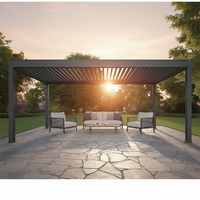 Motorisierte Aluminium-Lamellenpergola – Tragbare, umweltfreundliche, langlebige Outdoor-Veranstaltungskonstruktion für Märkte, Parks und städtische Räume