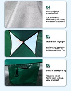 Carpa de Verano Oxford Ligera y Portátil de Fácil Montaje para Senderismo y Excursiones, Carpa de Camping Automática - Product Image 2