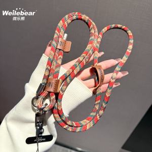 Llavero ajustable con estampado Vintage para teléfono, cordón de hombro firme para montañismo al aire libre, antipérdida, duradero, redondo de gama alta - Product Image 3