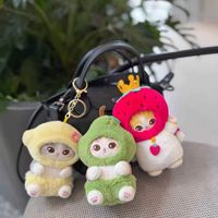 Boneka Gantungan Kunci Kucing Hiu Lucu Berpakaian Buah, Boneka Kartun, Liontin Tas, Grosir