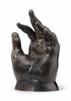 Le pouvoir de la sculpture publique Bronze Fernando Botero Fat Big Hand Sculpture