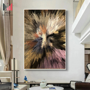 Línea de explosión abstracta paisaje arte de pared cuadros coloridos e impresiones en lienzo de nube de hongo para la decoración de la sala de estar del hogar como regalo - Product Image 1