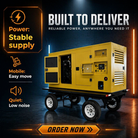 Générateur diesel portable de type remorque 400 KVA 320 kW triphasé avec ATS 50/60 Hz certifié CE ISO par le moteur Weichai