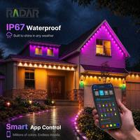 Luces Inteligentes Permanentes para Exteriores, Iluminación Navideña para Exteriores para Cualquier Época del Año, Luz Puntual LED de Color RGB para Decoración
