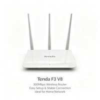 Router Inalámbrico N RJ45 F3 V8 de 3 Antenas y 300 Mbps, Amplificador de Señal de Largo Alcance para Apartamentos con 1 Año de Garantía