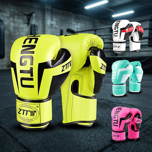 Gants de sport en cuir PU à logo personnalisé OEM ODM, prix usine professionnel, évacuation de l'humidité, avec boucle de fixation au poignet pour la boxe - Product Image 4