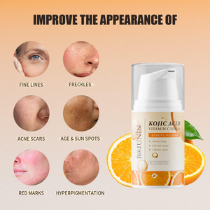 Crema Facial de <span class=keywords><strong>Aloe</strong></span> <span class=keywords><strong>Vera</strong></span> de Marca Privada, Orgánica y Vegana, Hidratante, Blanqueadora, Elimina Manchas Oscuras, Iluminadora, con Vitamina C y Ácido Kójico - Product Image 3