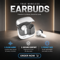 Écouteurs sans fil TWS S52 ANC+ENC avec indicateur LED, étanchéité IPX5, son Hi-Fi, design intra-auriculaire, jusqu'à 10 heures d'autonomie