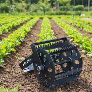 Coltivatore Rotante 2 in 1, Attrezzo Manuale per Giardinaggio, Diserbatore Regolabile con Asta in Ferro, Miscelatore di Terreno OEM Ergonomico - Product Image 4