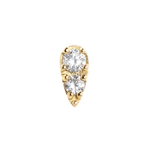 Aurien, Gran Oferta, Anillo de Nariz Pequeño de Oro Sólido de 14K, Sin Rosca, con Zirconia Cúbica, para Labret, Hélix, Cartílago, Joyería Fina para Piercing Corporal - Product Image 1