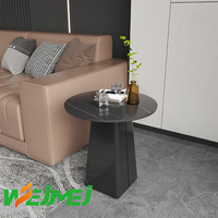 Table basse nordique moderne pour salon, ensemble de tables à thé simples, petite table de luxe légère pour appartement, blanc et noir