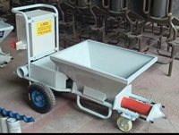 Pulvérisateur de mortier motorisé JINLIN de grande capacité, norme internationale, avec trémie de 115 L, débit élevé, double pistolet, rayon de braquage court