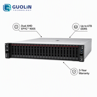 Servidor Lenovo SR645 V3 1U |   Doble CPU AMD Turin de 5ª Generación |   1.5TB TruDDR5 |   16x EDSFF NVMe |   Garantía Original de Fábrica de 3 Años