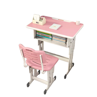 Meubles scolaires réglables en hauteur à prix réduit Ensemble de table et de chaises primaires MDF avec cadre en acier