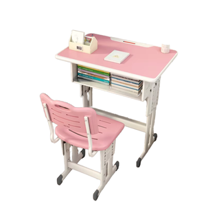 Meubles scolaires réglables en hauteur à prix réduit Ensemble de table et de chaises primaires MDF avec <span class=keywords><strong>cadre</strong></span> en acier - Product Image 4