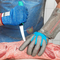 Roestvrijstalen kettingmail handschoenen voor beschermende ringen en handschoenen voor handveiligheid