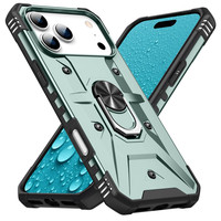 360 degrés rotation support pliant TPU PC 2in1 coque de téléphone pour iPhone 17 Pro Max 16E 15 14 Plus 13 12 11 Pro housse antichoc
